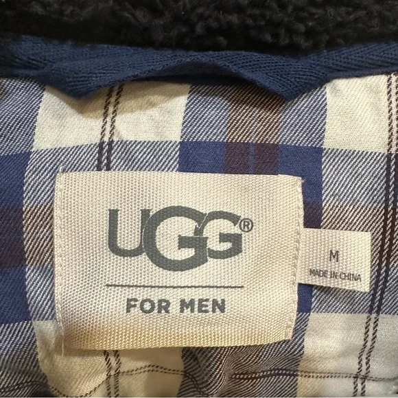 UGG MENS BELTED MULTICOLOR PLAID KALIB ROBE -COTTON WITH COZY LINING SIZE MEDIUM - Picture 11 of 12